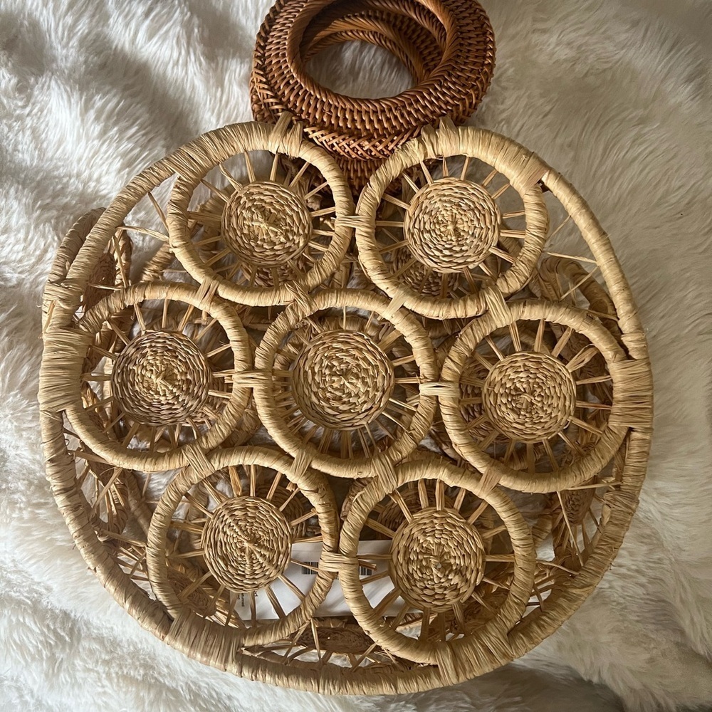 Cult Gaia Stella Small Raffia Tote Bag